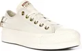 Produktbild: Converse Chuck Taylor All Star Lift Low A11866C in Weiß mit goldfarbenen Ösen – 3 UK - 35 EU - 5 US / White Gold