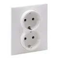 Produktbild: LEGRAND, SEANO 2-fach Schutzkontakt-Steckdose mit erhöhtem Berührungsschutz, Steckklemmen, 16 A, 250 V, Farbe: Ultraweiß, 765125