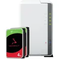 Produktbild: Synology DS223j 8TB Seagate IronWolf NAS-Bundle NAS inkl. 2x 4TB Seagate IronWolf 3.5 Zoll SATA Festplatte