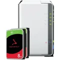 Produktbild: Synology DS223j 16TB IronWolf NAS-Bundle NAS inkl. 2x 8TB IronWolf 3.5 Zoll SATA Festplatte