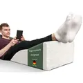 Produktbild: Well B4 Venenkissen zum Beine hochlagern - Beinhochlagerungskissen Beinauflage Keilkissen, Stützkissen für Beine & Knie ideal als Lymphkissen und Venenkeil, in 3 Größen weiß Hoch