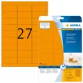 Produktbild: HERMA Etiketten A4 neon-orange 63,5x29,6 mm Papier 540 St.