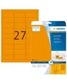 Produktbild: HERMA Special Papier matt permanent selbstklebend Luminous Orange 63.5 x 29.6 mm 540 Etiketten 20 Bogen x 27 fluoreszierende (5141)