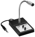 Produktbild: MONACOR 230280 ECM-200 Tisch-Mikrofon mit Schwanenhals, Elektret-Mikro fürDurchsagenundkleineGesprächsrunden,Sprach-Verstärkerinkl.Pop-Schutz,inSchwarz/Silber