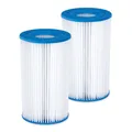 Produktbild: Poolfilter Pool Filter für Swimming Pool Whirlpool - Typ D Typ A/C Typ I - Filterkartuschen Kartuschenfilter für Poolpumpe - Filterkartusche für Swimmingpool - Papierfilter Wasserfilter (2, Typ A/C)