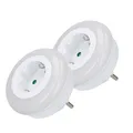 Produktbild: 2x LED Steckdosenlampe Kaltweiß Nachtlicht Steckdosenleuchte Steckdose Licht