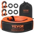Produktbild: VEVOR Abschleppgurt-Bergeset, 16329 kg, Abschleppseil mit Aufbewahrungstasche & 19 mm D-Ring-Schäkel, Notfall-Hochleistungsgurt für SUVs, Pickups, LKWs, Boote, Geländefahrzeuge, 76,2 mm x 6,1 m