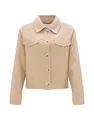 Produktbild: OPUS Damen Jacke | Kurzjacke HATILLI Boxy Fit aus weichem Woll Mix Soft Oat, 44