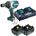 Produktbild: Makita Akku-Schlagschrauber 18V DTW1002Z - Ladegerät DC18RD - 2x5Ah Akkus
