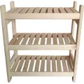 Produktbild: Holzregal Standregal Modulares Regal Stapelbar Kellerregal Haushaltsregal Kiefer Tiefe 43 cm Breite 60 cm Höhe 60 cm 3 Einlegeböden - Beige