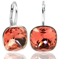 Produktbild: 925 Silber Ohrringe Marken Kristalle Orange Silberohrringe Padparadscha NOBEL...