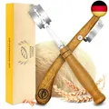 Produktbild: Bäckermesser 2er Set [inkl. 20 Rasierklingen] - Teigmesser Set für gerade und ge