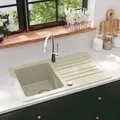 Produktbild: vidaXL Granitspüle Einzelbecken Beige
