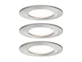 Produktbild: Paulmann 3er Spot Nova rund starr, eisen, IP44, GU10 dimmbar Nova,, alu / grau / zink, für Flurbereich, Aluminium, Modern, Einbaustrahler
