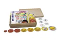 Produktbild: WISSNER® Magnetisches Euro Spielgeld – 100 Teile Set mit Scheinen, Münzen & Rechenzeichen, ideales Lernmaterial für Kinder, Schule & Tafelunterricht