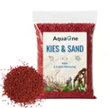 Produktbild: AquaOne Aquarium Kies Sand 5 kg I Bodengrund hell schwarz bunt fein mittel grob I Aquariumkies Premium Qualität I Quarzsand Aquariumkies Deko Aquascaping Körnung (rot 2-3mm)