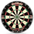 Produktbild: Winmau Dartscheibe, Borsten Dart Scheibe Pro SFB, Darts, Steeldart, Sisal Dartboard mit 3 Stahldarts & 3 Softdarts, stabiler Metall-Nummernring, Darts-Spiel