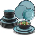 Produktbild: Sänger Tafelservice, Blau, Stein, 18-teilig, Rund, 33x34x46.5 cm, kratzfest, Essen & Trinken, Geschirr, Geschirr-Sets, Tafelservice