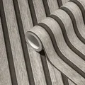 Produktbild: Tapete Holzpaneele Grau Schwarz Holzoptik Vliestapete Wohnzimmer 10,05 x 0,53 m