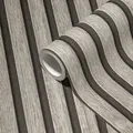 Produktbild: Tapete Holzoptik 3D Vliestapete Holzpaneele Grau skandinavisch Holztapete Modern