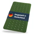 Produktbild: RIDDER – Badewanneneinlage Playa 38x80cm, dunkelgrün, 100% TPE | Made in Germany Badewannenmatte aus hautfreundlichem TPE. Maschinenfeste Antirutschmatte mit Saugnäpfen & Ablauföffnungen