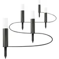 Produktbild: Osram LED Endura Garden Pole Mini Garten-Leuchtenkette, fuer Aussenanwendungen, warmweiss, 5 Pylonen, Hoehe: 22, 7 cm - Dunkelgrau