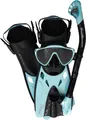Produktbild: CRESSI Tino Adventure Set Black/Ice Cyan S/M - Set Tonga Flossen, Tino Maske und Scilla Schnorchel, zum Schnorcheln und Tauchen, Schwarz/EIS-Cyan, S/M, Erwachsene