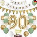 Produktbild: Luftballon 90. Geburtstag Salbeigrüne Folienballon Luftballon Zahlen 90.