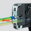 Produktbild: Crimpzange L.190mm 0,08-10,0+16 (AWG 28-5 ) mm² brün.2K-Hülle KNIPEX