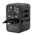 Produktbild: Universal Netzstecker-Adapter 65 W, USB-C, USB-A, Schwarz