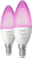 Produktbild: Philips Hue LED-Leuchtmittel White and Color Ambiance Kerze 470lm, E14, 2 St., Farbwechsler