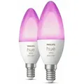 Produktbild: Philips Hue White and Color Ambiance LED-Bulb E14 4W, 2er-Pack