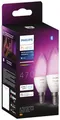 Produktbild: Philips Hue LED-Leuchtmittel (Erweiterung) 871951435671900 EEK: G (A - G) Hue White & Col. Amb. Doppelpack 2x470lm E14 5.3W