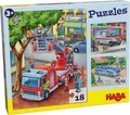 Produktbild: 12, 15, 18 Teile HABA Kinder Puzzle Polizei, Feuerwehr & Co. 1302759001