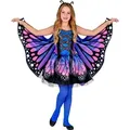 Produktbild: Schmetterling Kleid - Faschingskostüm Kinder Kindergröße: 116 - Blau - 116
