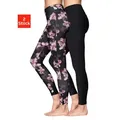 Produktbild: H.I.S Leggings in bedruckt und uni, Gr. 36/38 - N-Gr, gemustert-schwarz, schwarz, , 52492402-36 N-Gr
