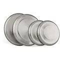 Produktbild: Relaxdays Edelstahl Herdabdeckplatten 4 Stück Silber