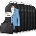 Produktbild: Bruce.® 7x Kleidersack Kurz 120x60 cm – Hochwertige Kleiderhülle für Anzug, Blazer, Kostüm & Kleid – 120 GSM Materialstärke – Anzugtasche für Reisen & Aufbewahrung