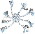 Produktbild: Flamingo Hundespielzeug Jim – Knotenball Octopus Blau | 70 × 70 × 15 cm | Zahnpflegend & Unterhaltsam