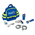 Produktbild: Theo Klein 8802 Polizei-Rucksack mit Zubehör | Mit batteriebetriebener Taschenlampe, Handschellen und vielem mehr | Maße: 28 cm x 25 cm x 8,5 cm | Spielzeug für Kinder ab 3 Jahren