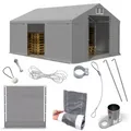 Produktbild: 4x6 LAGERZELT Werkstattzelt Unterstand Zelthalle Garagenzelt grau PVC S