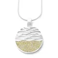 Produktbild: DUR Schmuck Anhänger STRANDWELLEN Strandsand, Silber 925/- rhodiniert ( P3033 )