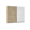 Produktbild: Rauch Möbel QUADRA, Schwebetürenschrank, Eiche Sonoma/Glas Weiß, 270 cm