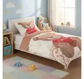 Produktbild: Casa Colori Bettwäsche Kinder 135x200 cm Garnitur Bär I Love You, Kunstfaser, 2 teilig, I Love You