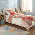 Produktbild: Bettwäsche 135x200 Kinder Microfaser Teddy Bär I Love You Kissenbezug 80x80