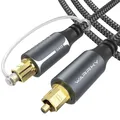 Produktbild: Optisches Kabel, Toslink kabel, 3M Nylon Geflochten, Vergoldeter Stecker, Alu...