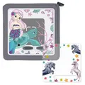 Produktbild: 2er-Set Schutzfolie Schutzcover für Toniebox - passgenau geschnitten - selbstklebende Folie - Pferde und Meerjungfrau Motiv kreatives Zubehör für Kinder - dv1269
