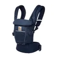 Produktbild: Ergobaby Adapt Babytrage für Neugeborene ab Geburt, 3-Positionen SoftFlex Mesh Ergonomische Babybauchtrage Rückentrage Baby-Tragetasche, Midnight Blue