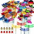 Produktbild: 60 STK Garten Schmetterlinge Deko Set,PVC Wasserdicht,46x Gartendeko