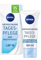 Produktbild: NIVEA Erfrischende Tagespflege 24h Feuchtigkeit (50 ml), Gesichtscreme für normale und Mischhaut mit LSF 15, feuchtigkeitsspendende Tagescreme mit Vitamin E